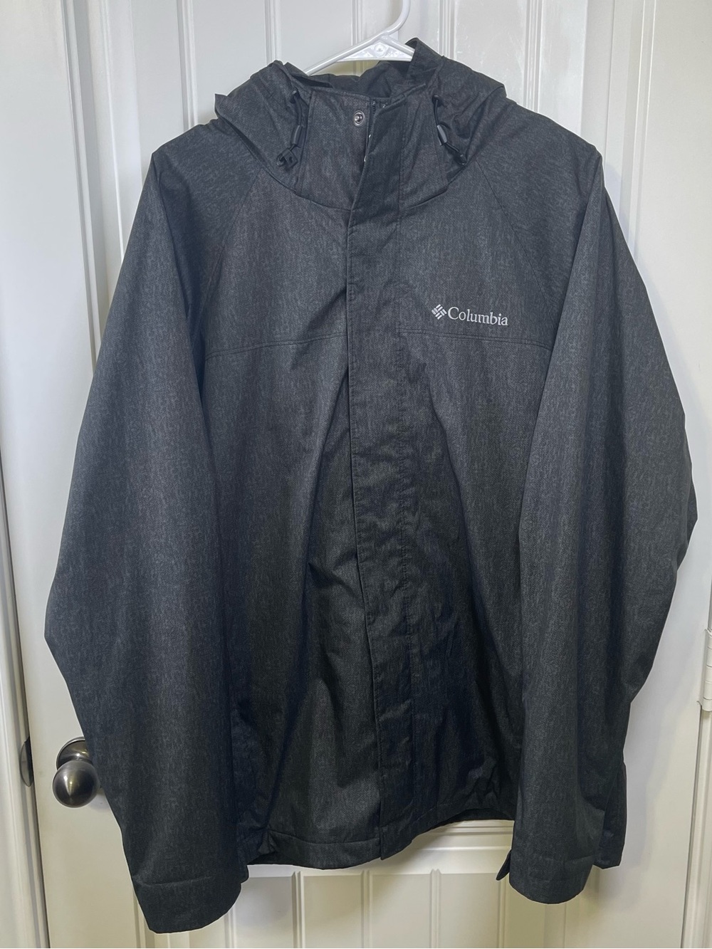 Columbia Men’s Medium Gray Interchange Hooded Waterproof Outer Shell Jacket - Picture 2 of 10
